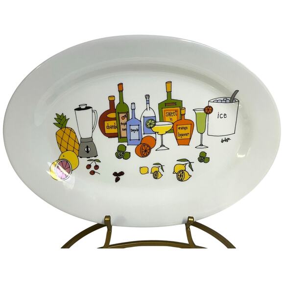 Margarita by Ursula Dodge 1970s Platter Salt Dish & 8 Appetizer Plate Set-Retro - Picture 8 of 16